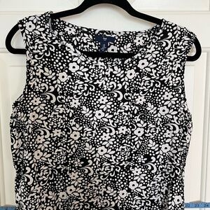 Gap floral black and white crop top, Medium size